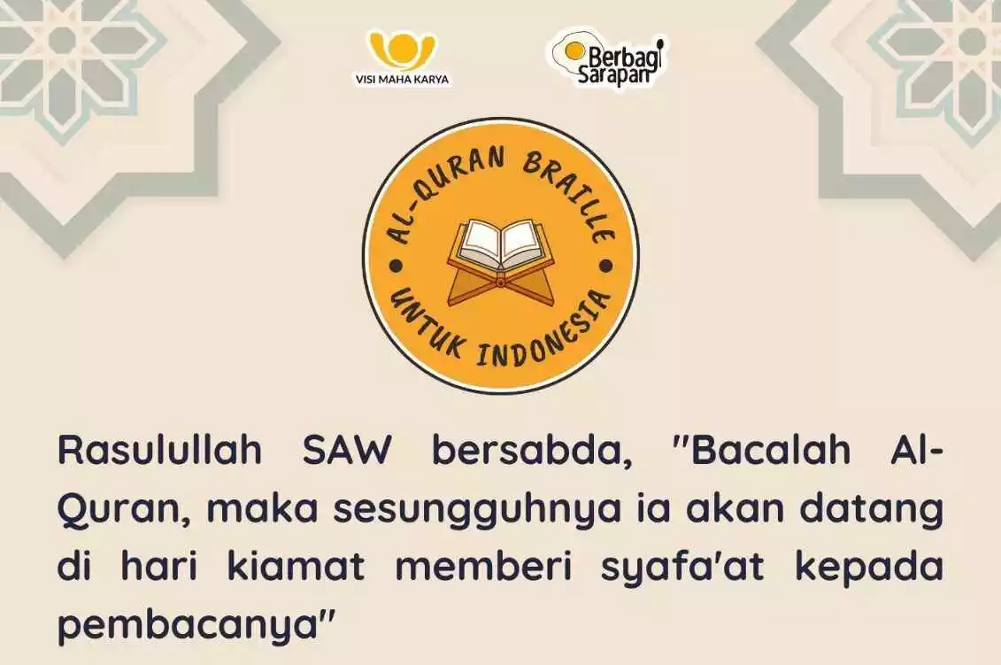 berbagi Al Quran Braille untuk tuna netra